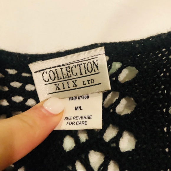 Collection XIIX Black Knit Cardigan - Picture 5 of 6
